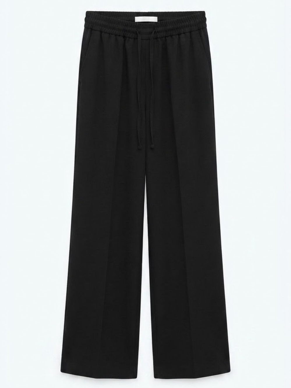 Marks & Spencer Black Wide-Leg Drawstring Pants Size US 10 / UK 14